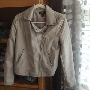 Forever 21 Super Comfy Tan Leather Jacket